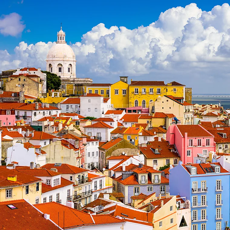 The rooftops of Lisbon, where the course runs.